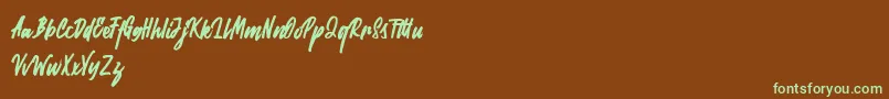 Rabites Font – Green Fonts on Brown Background