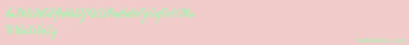 Rabites Font – Green Fonts on Pink Background