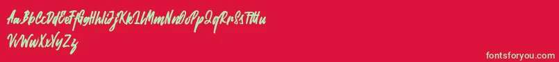 Rabites Font – Green Fonts on Red Background