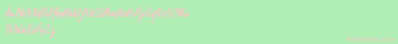 Rabites Font – Pink Fonts on Green Background