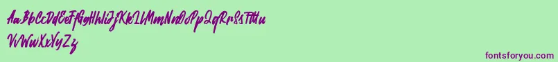 Rabites Font – Purple Fonts on Green Background