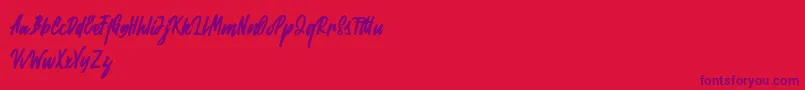 Rabites Font – Purple Fonts on Red Background