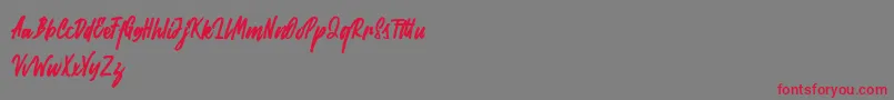 Rabites Font – Red Fonts on Gray Background