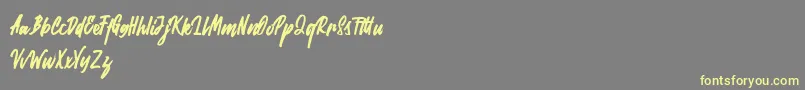 Rabites Font – Yellow Fonts on Gray Background