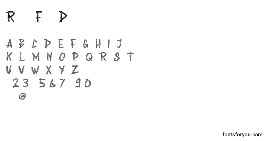 Schriftart Rabsy Free Demo – Alphabet, Zahlen, spezielle Symbole
