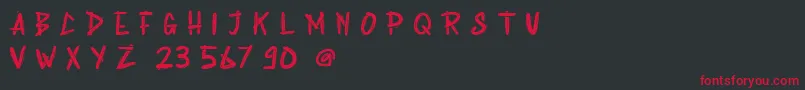 Rabsy Free Demo Font – Red Fonts on Black Background