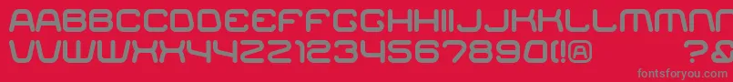 RACER    Font – Gray Fonts on Red Background