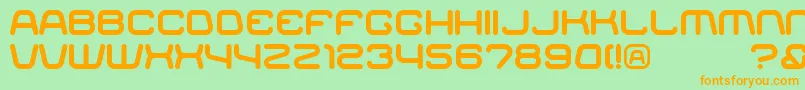 RACER    Font – Orange Fonts on Green Background