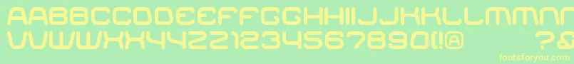 RACER    Font – Yellow Fonts on Green Background