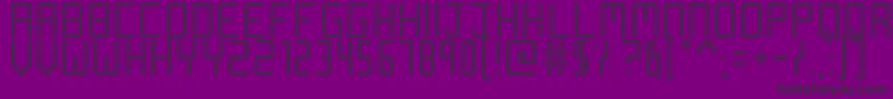 Czcionka Racetrack Stencil – czarne czcionki na fioletowym tle