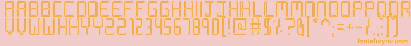 Racetrack Stencil Font – Orange Fonts on Pink Background