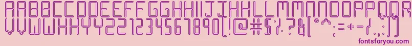 Racetrack Stencil Font – Purple Fonts on Pink Background