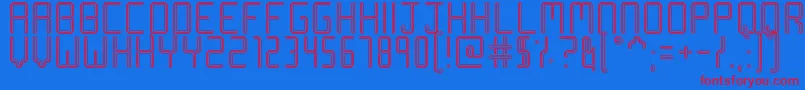 Racetrack Stencil Font – Red Fonts on Blue Background