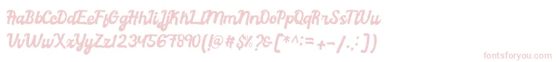 Rachael Script-Schriftart – Rosa Schriften auf weißem Hintergrund
