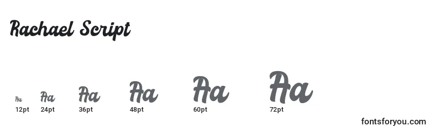 Rachael Script Font Sizes