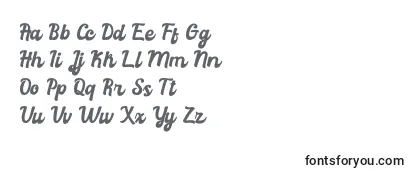 Czcionka Rachael Script