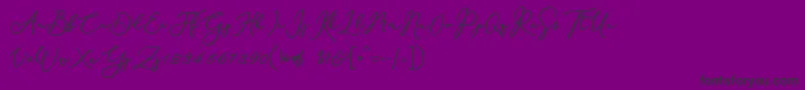 Police Rachela Script bold personal use – polices noires sur fond violet