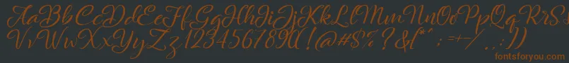 Rachella Font – Brown Fonts on Black Background
