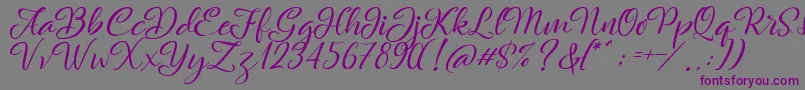 Rachella Font – Purple Fonts on Gray Background