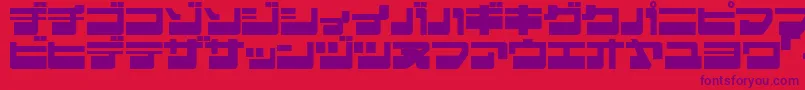 Ejecjlp Font – Purple Fonts on Red Background