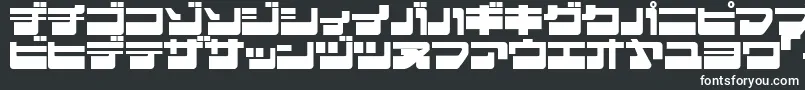 フォントEjecjlp – 黒い背景に白い文字