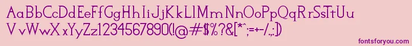 Rachels Requiem Regular Font – Purple Fonts on Pink Background
