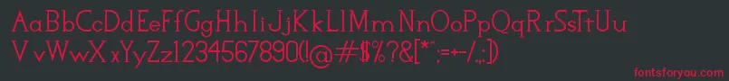 Rachels Requiem Regular Font – Red Fonts on Black Background