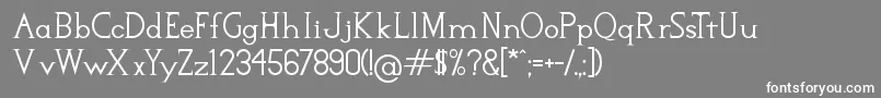 フォントRachels Requiem Regular – 灰色の背景に白い文字