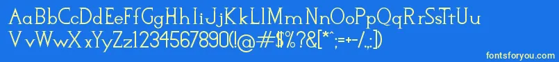 More about Rachels Requiem Regular Font Rachels Requiem Regular Font – Yellow Fonts on Blue Background