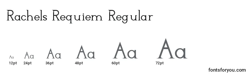 Размеры шрифта Rachels Requiem Regular