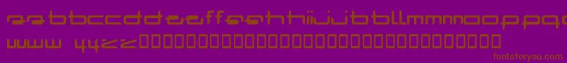 RADAR   -Schriftart – Braune Schriften auf violettem Hintergrund