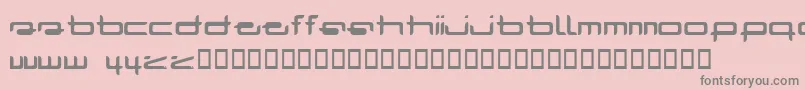 RADAR   -fontti – harmaat kirjasimet vaaleanpunaisella taustalla