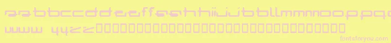 RADAR   -fontti – vaaleanpunaiset fontit keltaisella taustalla