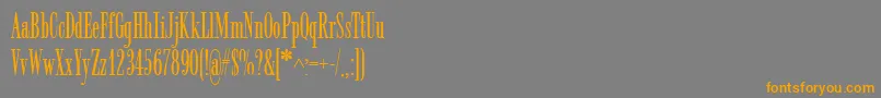 RADAR-Schriftart – Orangefarbene Schriften auf grauem Hintergrund