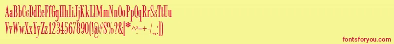 RADAR Font – Red Fonts on Yellow Background
