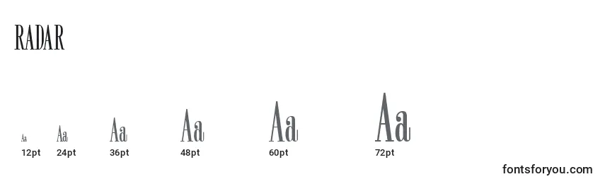 Tailles de police RADAR (138054)