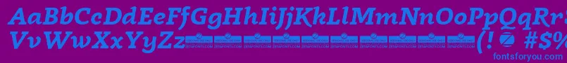 fuente Radcliffe Bold Italic trial – Fuentes Azules Sobre Fondo Morado