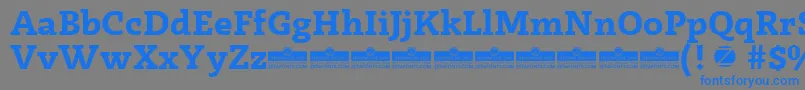 Radcliffe Bold trial Font – Blue Fonts on Gray Background