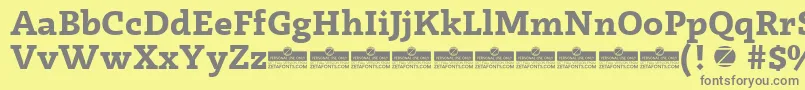 Radcliffe Bold trial Font – Gray Fonts on Yellow Background