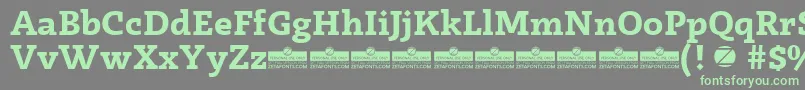 Radcliffe Bold trial Font – Green Fonts on Gray Background