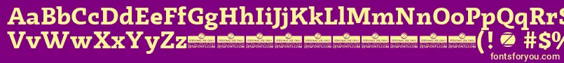 Radcliffe Bold trial Font – Yellow Fonts on Purple Background