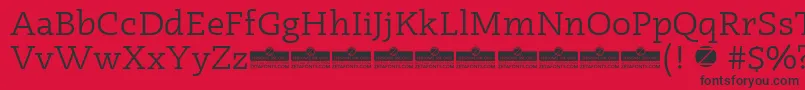 Radcliffe Book trial Font – Black Fonts on Red Background