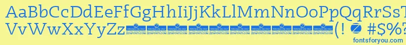 fuente Radcliffe Book trial – Fuentes Azules Sobre Fondo Amarillo