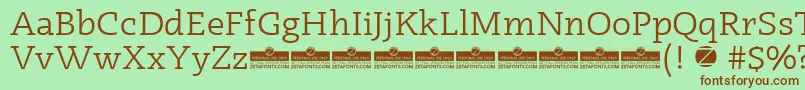 Radcliffe Book trial Font – Brown Fonts on Green Background