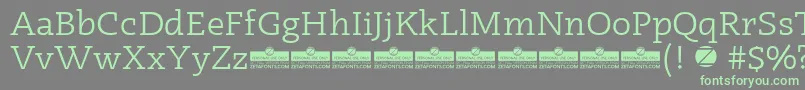 Radcliffe Book trial Font – Green Fonts on Gray Background