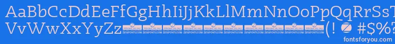 Radcliffe Book trial Font – Pink Fonts on Blue Background