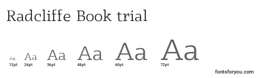 Radcliffe Book trial Font Sizes