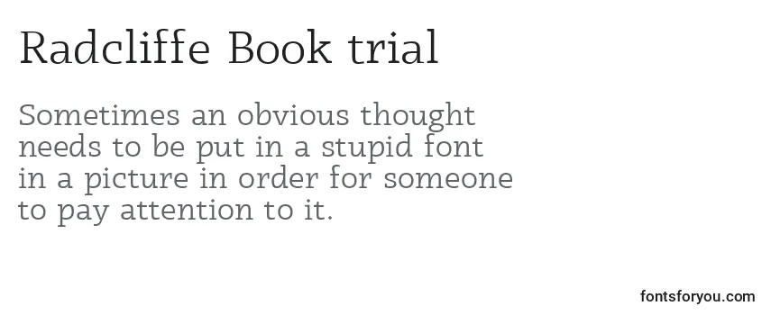 Radcliffe Book trial Font