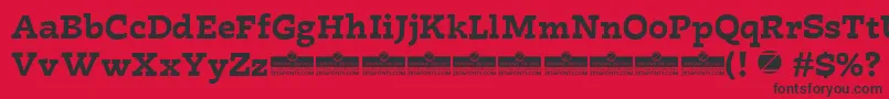 Radcliffe Casual Bold trial Font – Black Fonts on Red Background