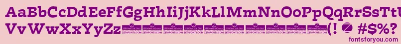 Radcliffe Casual Bold trial Font – Purple Fonts on Pink Background